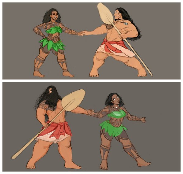 Моана и Мауи любовь 18