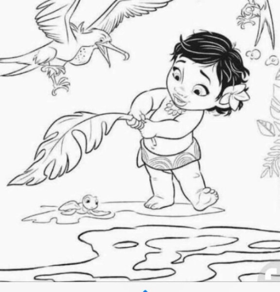 Моана ТЕКА раскраска