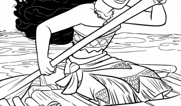 Кукла Моана раскраска