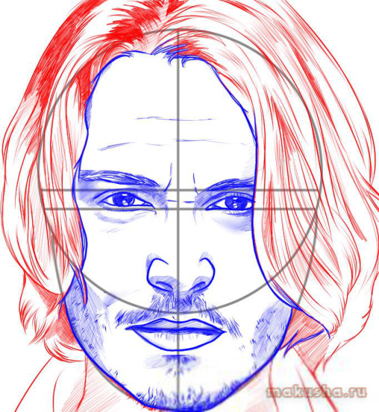 Нарисовать Джонни Деппа