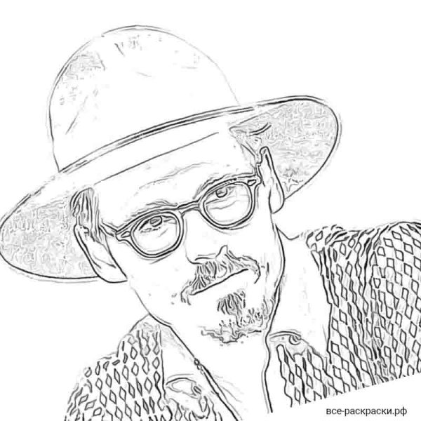 Раскраска Джонни певец