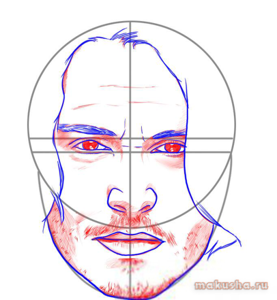 Нарисовать Джонни Деппа поэтапно