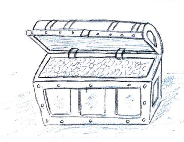 Сундук карандашом