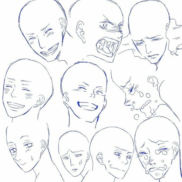 Позы лица для рисования