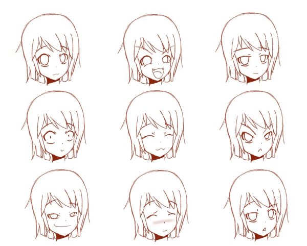 Аниме эмоции для рисования