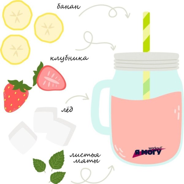 Милкшейк клубничный скетчинг