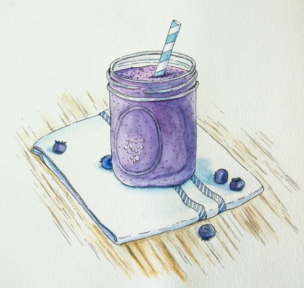 Напитки акварелью