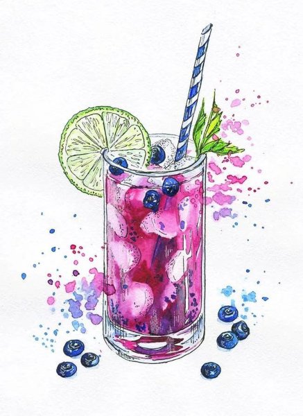 Банка для смузи рисунок