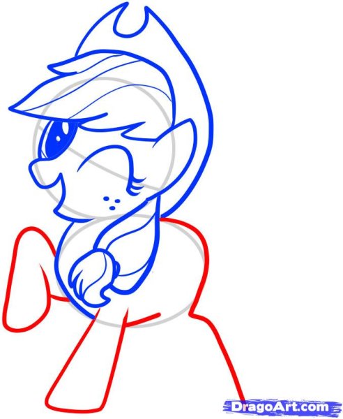 Эпплджек пони рисунок карандашом