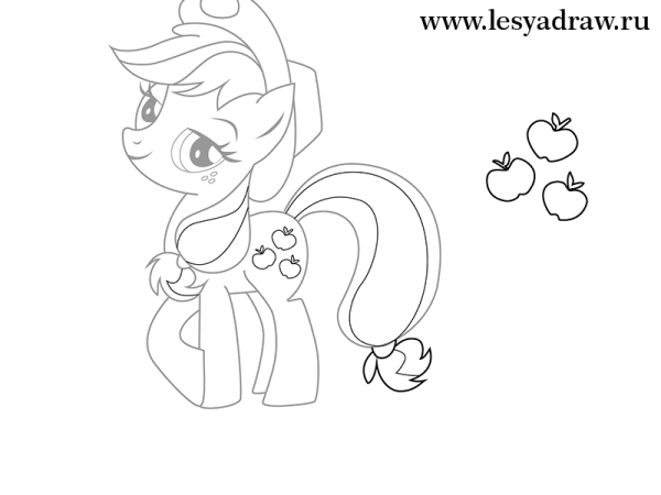 Пони из мультика карандашом