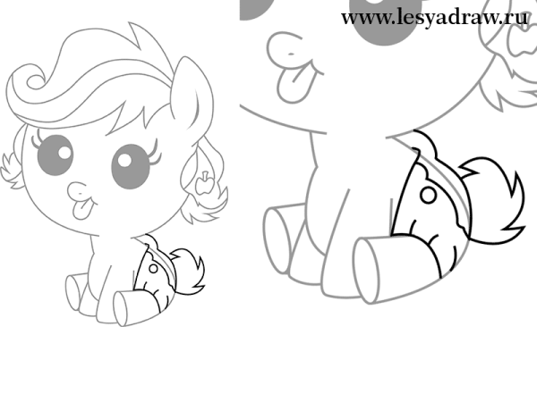Эпплджек пони рисунок карандашом