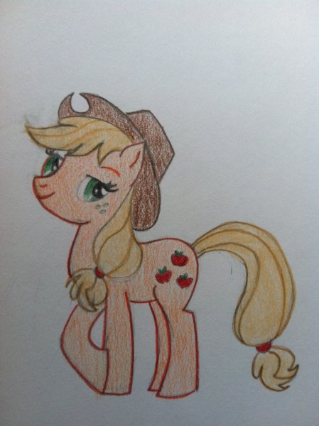 Рисунок Эпплджек фломастером