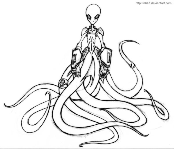 Позы для рисования с щупальцами