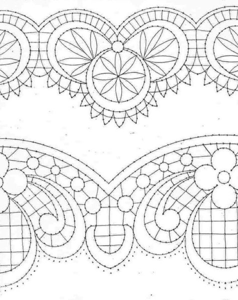 Трафареты для вышивки Ришелье