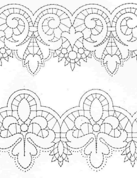 Точечная роспись кружева Ришелье