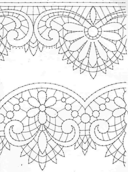 Кружевная салфетка для раскрашивания