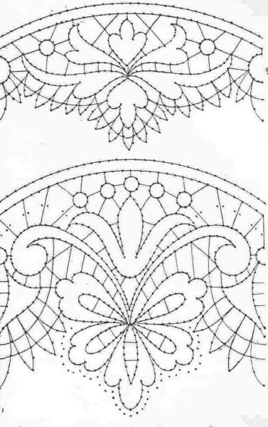 Поэтапное рисование кружева