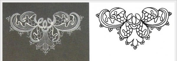 Карандашный эскиз кружева