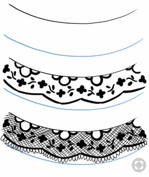 Точечная роспись кружева Ришелье