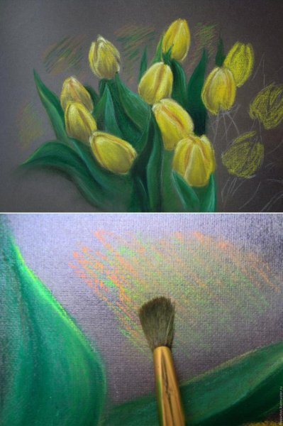 Рисование масляной пастелью