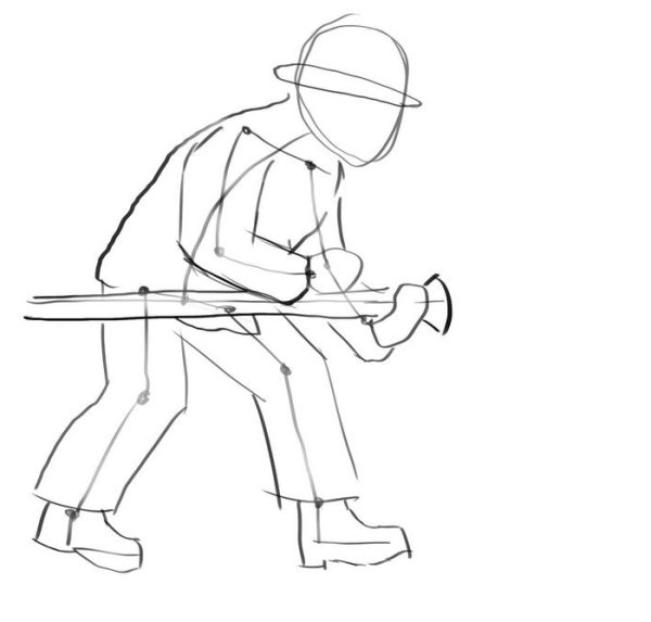 Нарисовать пожарника пошагово