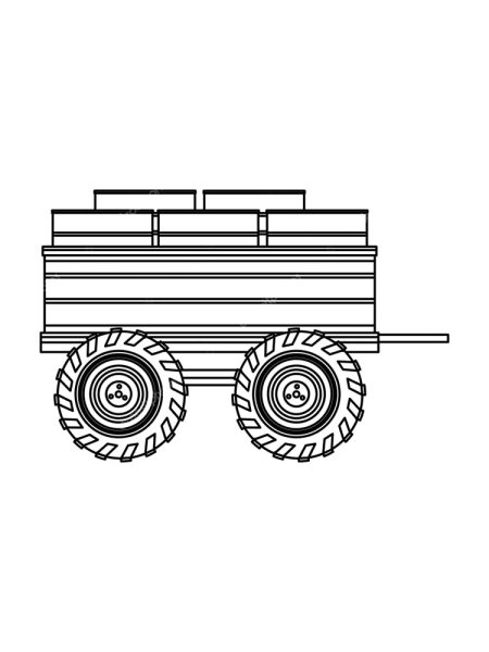 Раскраски тракторные прицепы