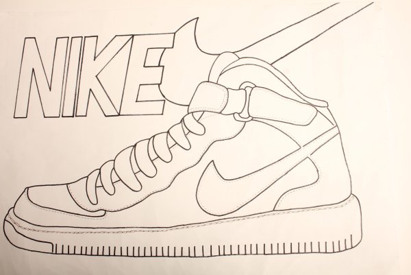 Nike Air Force 1 drawing
