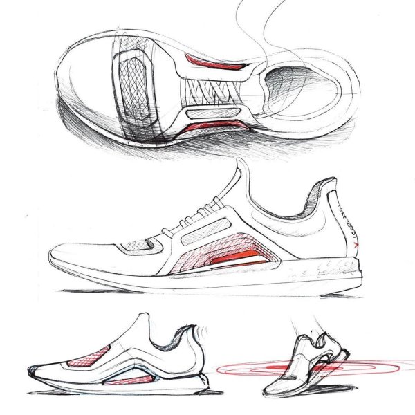 Кроссовки карандашом