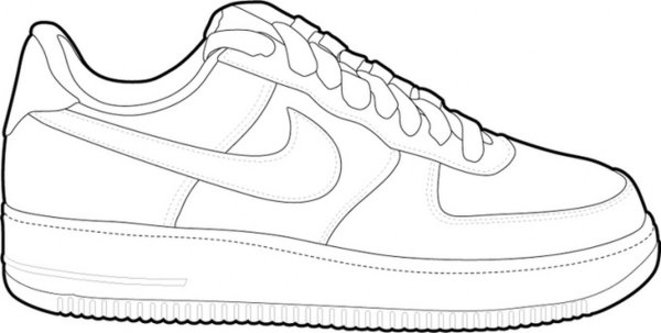Nike Air Force 1 раскраска