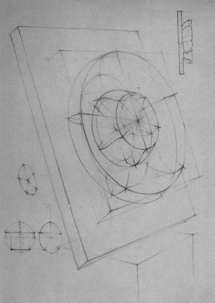 Гипсовая розетка пятилистник построение рисунок