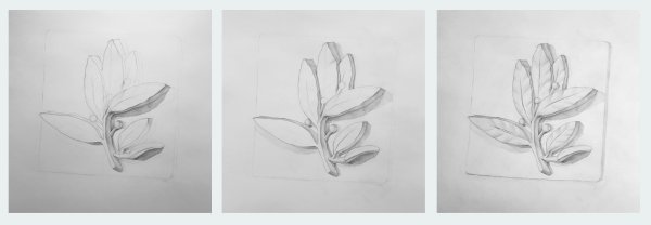 Поэтапный рисунок гипсовой розетки