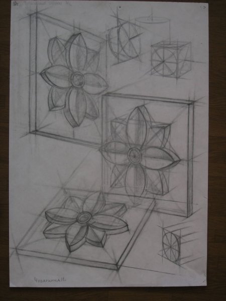 Гипсовая розетка построение