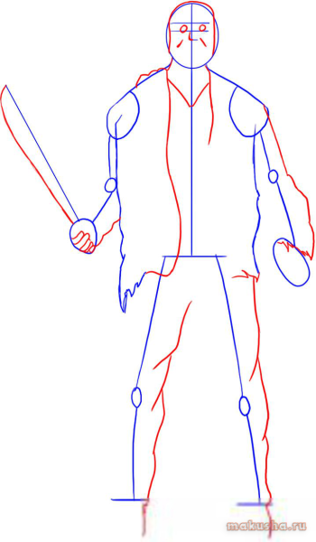 Рисунок маньяки в полный рост