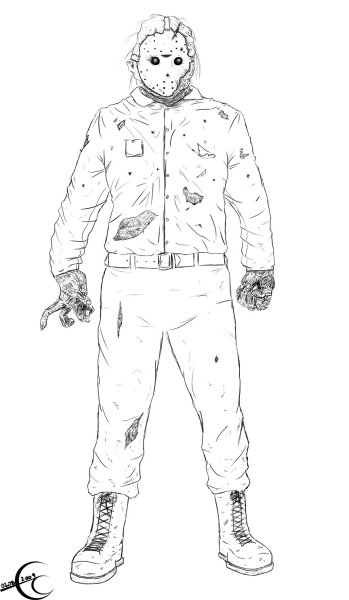 Раскраска Джейсона Вурхиса