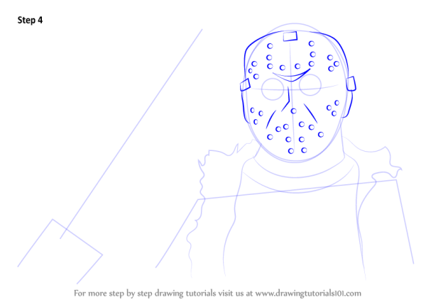 How to draw Джейсон Вурхис