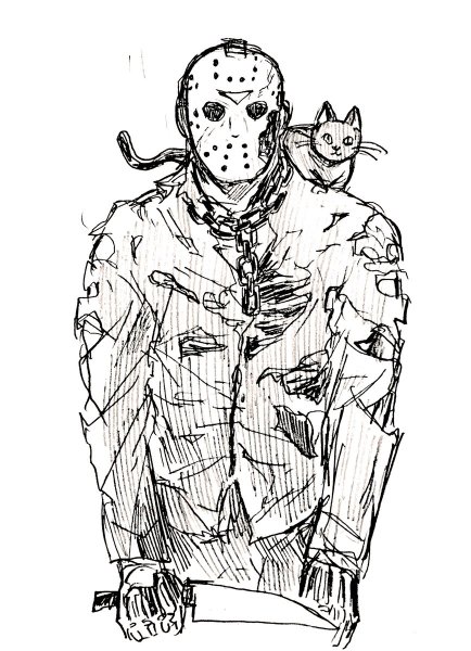 Раскраска Джейсон Вурхис пятница 13