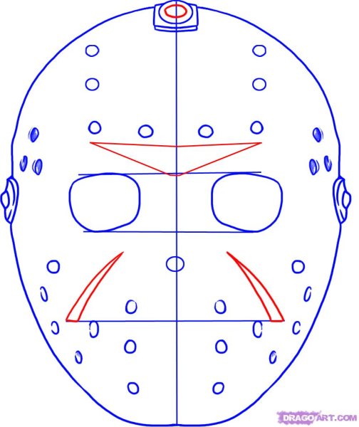 Маска Джейсона Вурхиса из бумаги