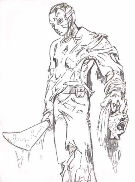 Раскраска Джейсон Вурхис мортал комбат