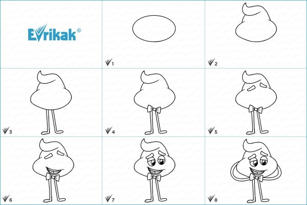 ЭМОДЖИ рисовать поэтапно