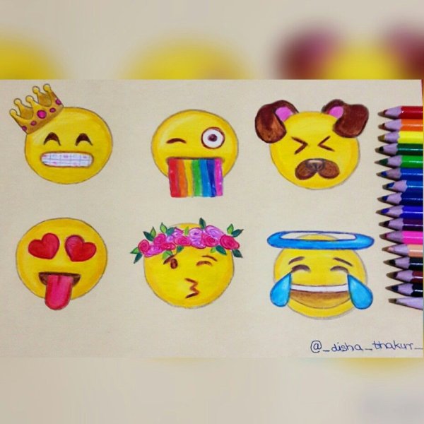 Смайлики для срисовки