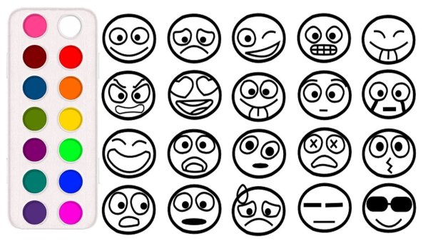 Эмодзи человечки раскраска