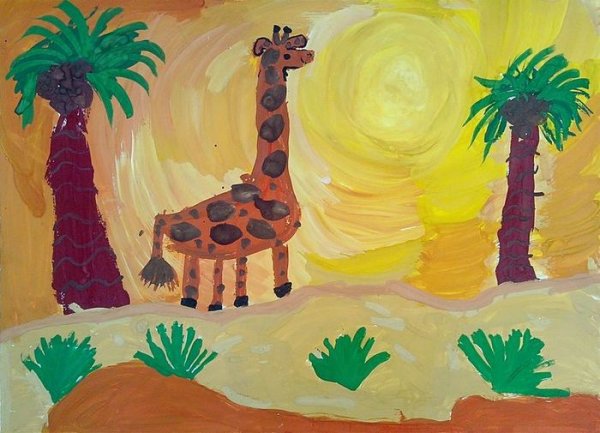Рисование животных жарких стран