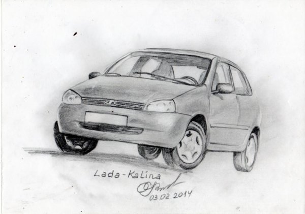 Калина авто рисунок