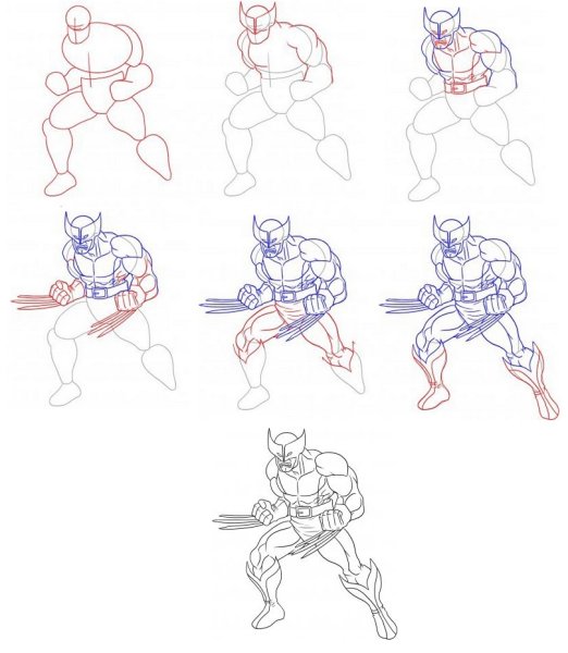 Мезенская роспись кони и олени