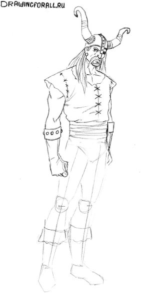 Викинги рисунки карандашом