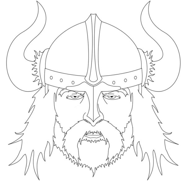 Викинг рисунок простой