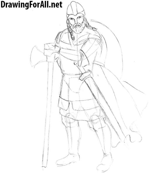 Нарисовать викинга поэтапно