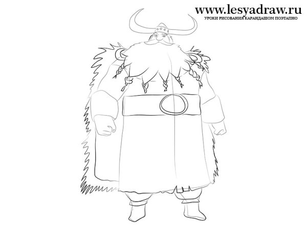 Викинг рисунок поэтапно