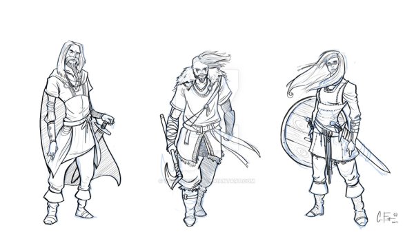 Плащ викинга нарисованный