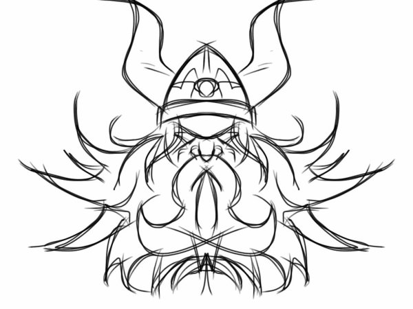 Рисунки викингов лёгкие